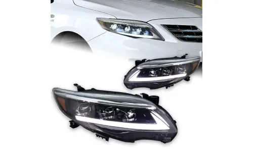Фары передние LED с ходовыми огнями для Toyota Corolla (2011-2013), комплект, комплект, FT Carlight Carlight — фото 7