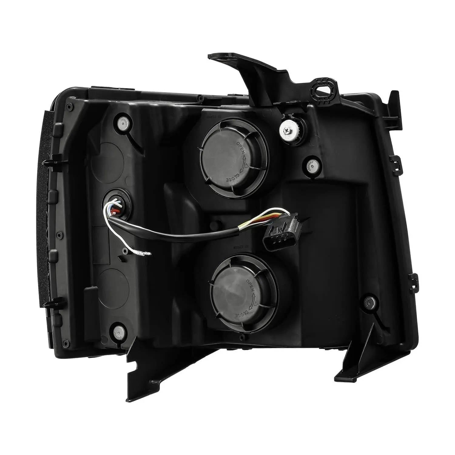 Фары проекторные светодиодные Jet Black LUXX для Chevy Silverado 2007–2013, AlphaRex — фото 7
