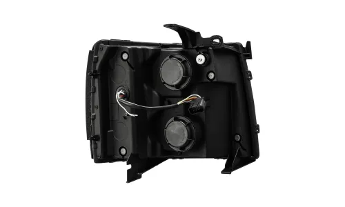 Фары проекторные светодиодные Jet Black LUXX для Chevy Silverado 2007–2013, AlphaRex — фото 7