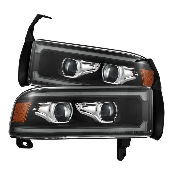 Фары проекторные светодиодные Black LUXX для Dodge Ram 1500 1999–2001, AlphaRex — фото 1