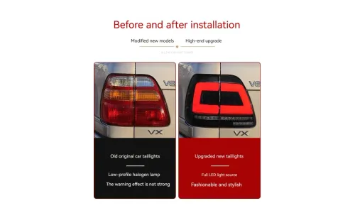 Задние LED-фонари динамический поворотник для Toyota Land Cruiser 100 (1998-2007), комплект, комплект, FT Carlight Carlight — фото 7