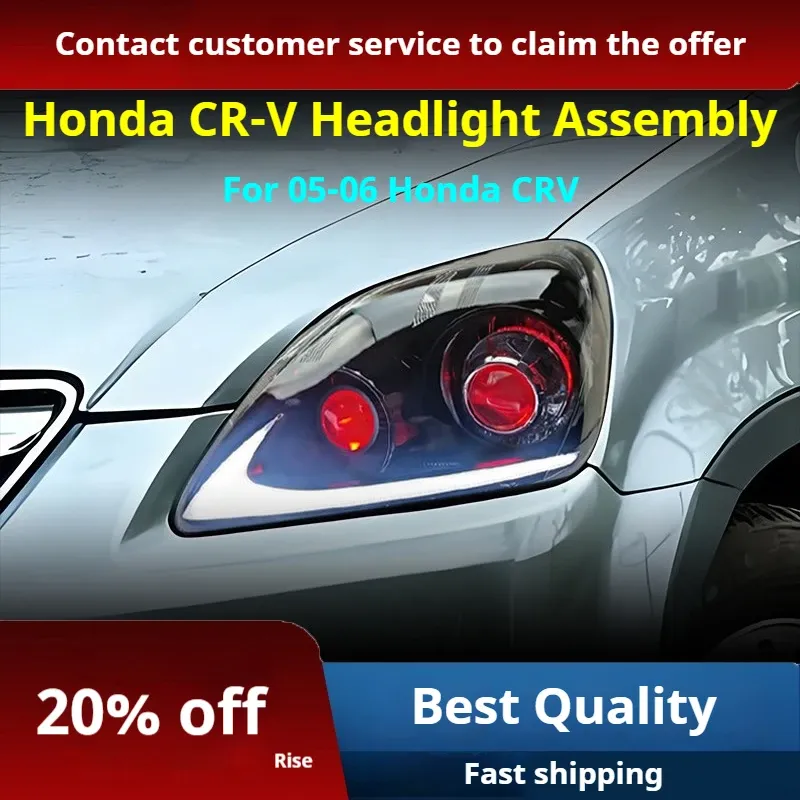 Фары передние LED с ходовыми огнями для Honda CR-V (2005-2006), комплект, комплект, FT Carlight Carlight — фото 2