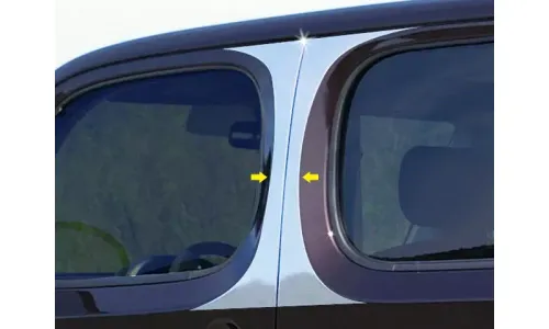 Накладки стоек дверей из нержавеющей стали 4 шт отделка двери QAA для Nissan Cube 2009-2014 — фото 1