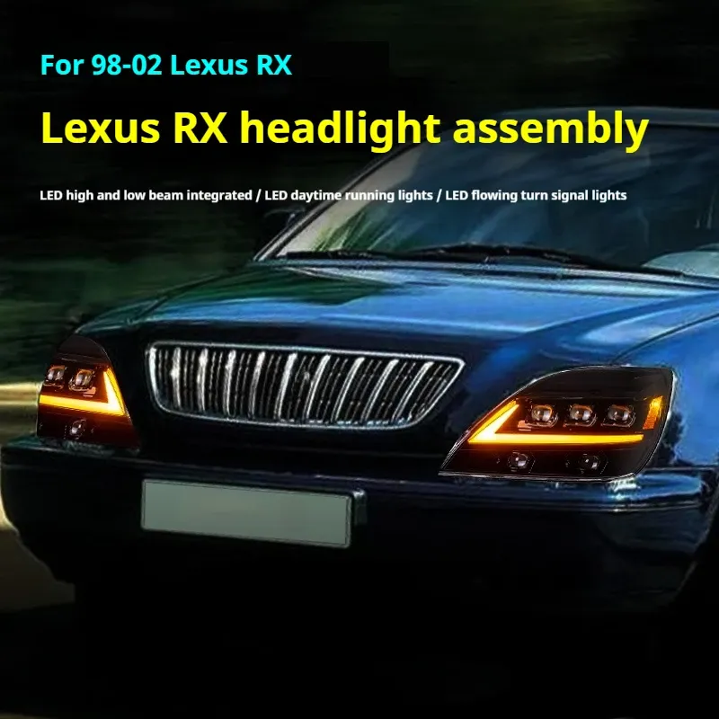 Фары передние LED с ходовыми огнями для Lexus RX (1998-2003), комплект, комплект, FT Carlight Carlight — фото 5