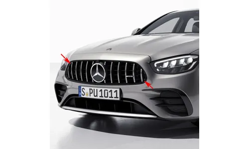 Хромированная решетка радиатора Panamericana E 53 AMG Mercedes-Benz E-Класс W213/S213/C238/A238 рестайлинг, с Distronic — фото 2