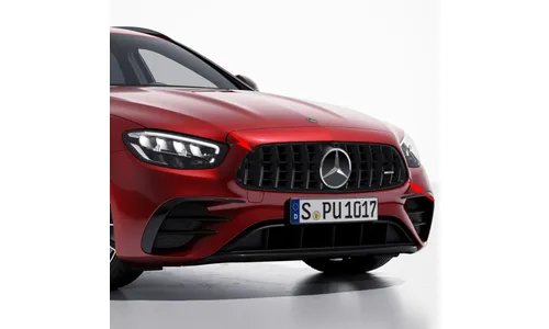 Решетка радиатора Panamericana E 53 AMG Mercedes-Benz E-Класс W213/S213/C238/A238 рестайлинг, темный хром, с Distronic — фото 2