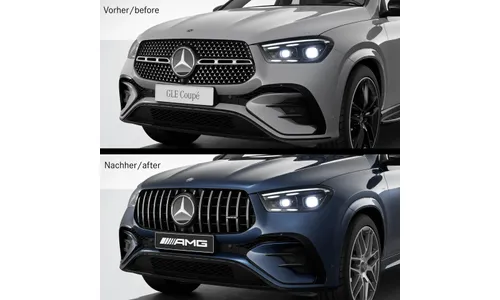Комплект решетки Panamericana GLE 53 AMG Mercedes-Benz GLE Coupe C167 рестайлинг с Distronic 239/258 — фото 4