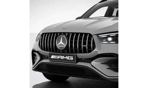Комплект решетки Panamericana GLE 53 AMG Mercedes-Benz GLE V167 рестайлинг, хромированные ламели, Distronic 233 — фото 3