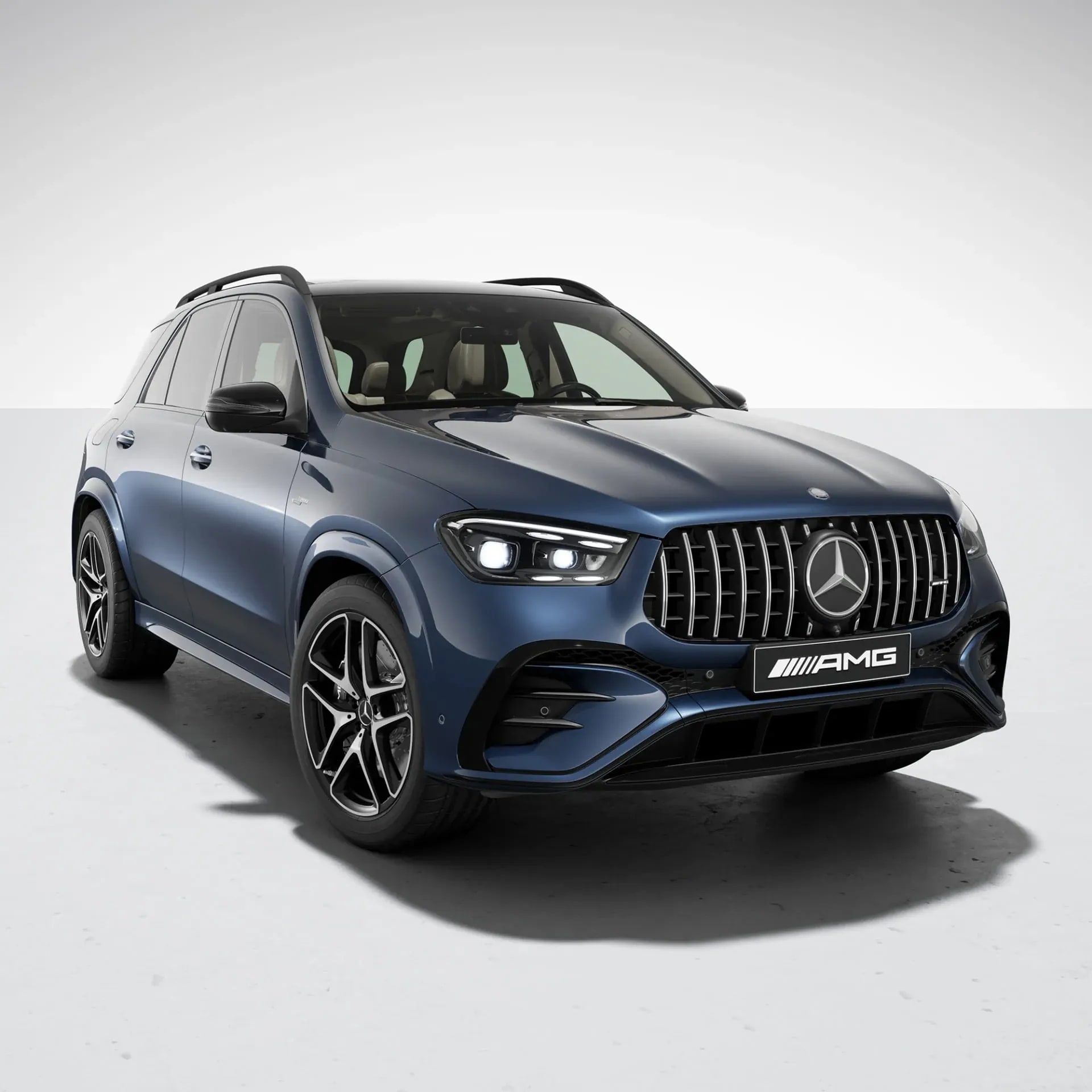 Комплект решетки Panamericana GLE 53 AMG Mercedes-Benz GLE V167 рестайлинг, хромированные ламели, Distronic 233 — фото 4
