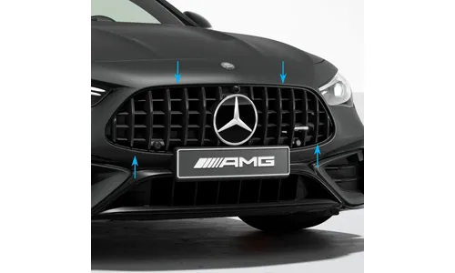 Черная решетка Panamericana CLE 53 AMG Mercedes-Benz CLE C236 без камеры 360°, темный хром — фото 1