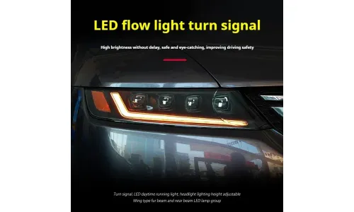 Фары передние LED с ходовыми огнями для Honda Odyssey (2004-2008), комплект, FT Carlight — фото 4
