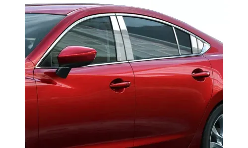 Накладки стоек дверей из нержавеющей стали 10 шт отделка двери QAA для Mazda 6 2014-2021 — фото 1