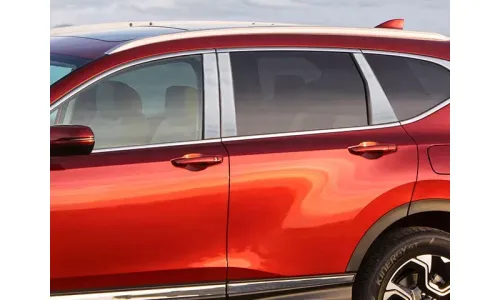 Накладки на стойки дверей из нержавеющей стали 6 шт отделка окон QAA для Honda CR-V 2017-2021 — фото 1