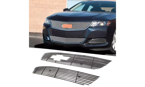 Chevy Impala 2014-2020 передняя полированная решетка с ламелями, вставка w/ Logo Show — фото 1