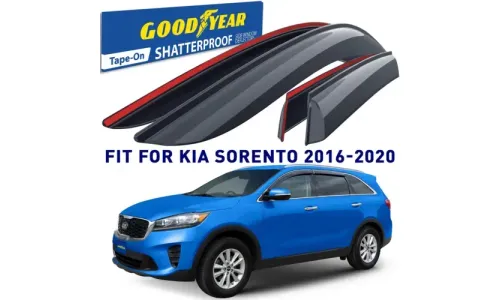 Дефлекторы боковых окон 16-20 Kia Sorento, накладные, GoodYear — фото 1