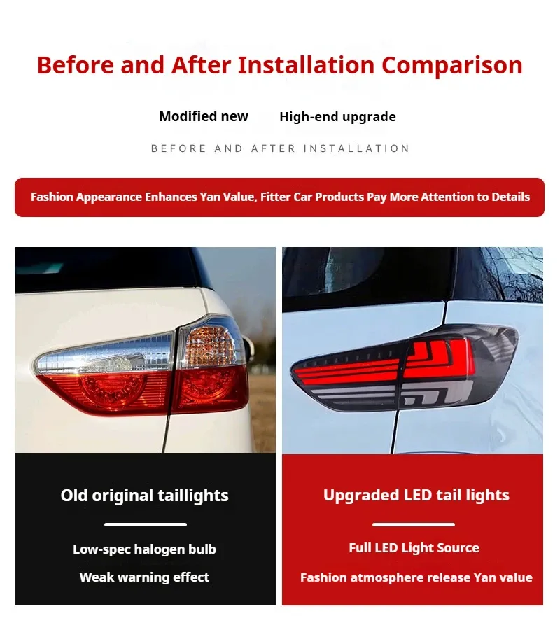 Задние LED-фонари динамический поворотник для Toyota Wish (2009-2015), комплект, комплект, FT Carlight Carlight — фото 7