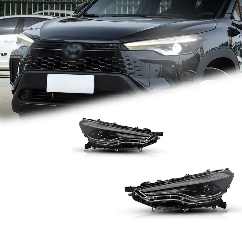 Фары передние LED с ходовыми огнями для Toyota Corolla Cross Frontlander (2022-2025), комплект, комплект, FT Carlight Carlight — фото 1