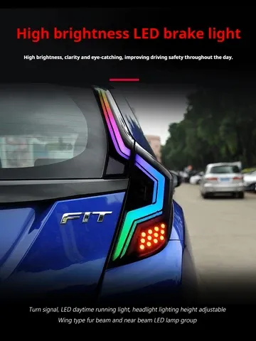 Задние LED-фонари RGB динамический поворотник для Honda Fit Jazz GK5 (2014-2020), комплект, комплект, FT Carlight Carlight — фото 5