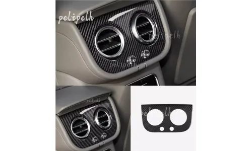 Carbon Fiber For Bentley Bentayga 2017-23 Rear Air Vent Outlet Panel Trim Cover — фото 1