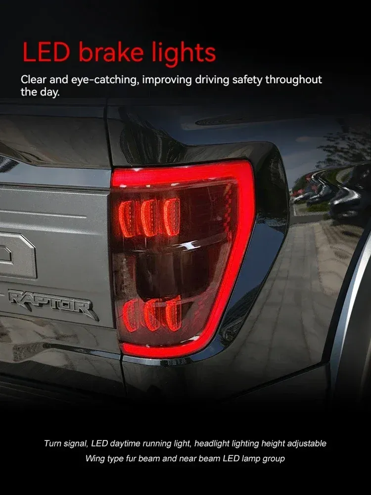 Задние LED-фонари Full LED динамический поворотник для Ford Raptor F-150 (2022-2023), комплект, комплект, FT Carlight Carlight — фото 4