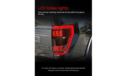 Задние LED-фонари Full LED динамический поворотник для Ford Raptor F-150 (2022-2023), комплект, комплект, FT Carlight Carlight — фото 4