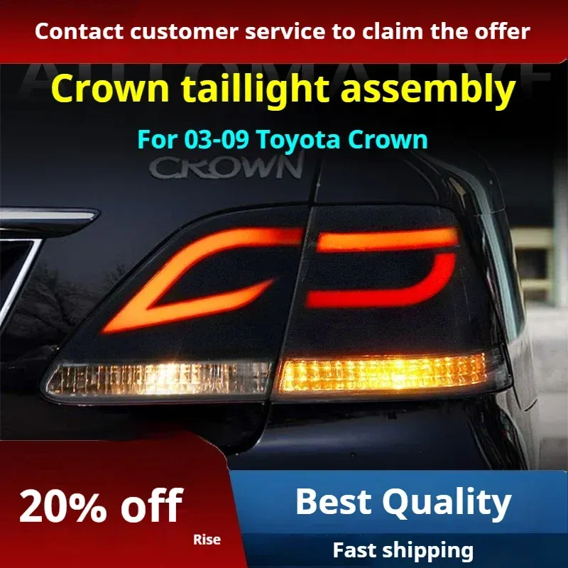 Задние LED-фонари динамический поворотник для Toyota Crown (2003-2009), комплект, комплект, FT Carlight Carlight — фото 2