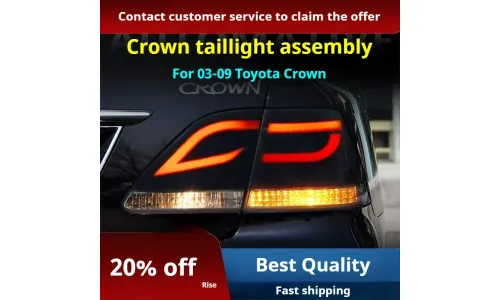 Задние LED-фонари динамический поворотник для Toyota Crown (2003-2009), комплект, комплект, FT Carlight Carlight — фото 2