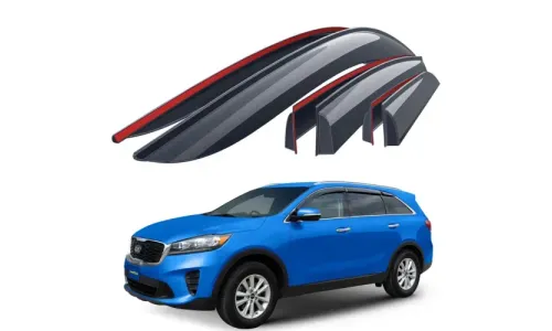 Дефлекторы боковых окон 2016-2020 Kia Sorento, накладные, GoodYear — фото 1