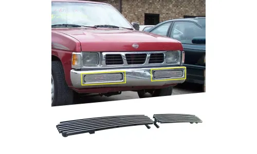 Nissan Hardbody 1995 1996 1997 хром решетка с ламелями Grill, вставка — фото 1