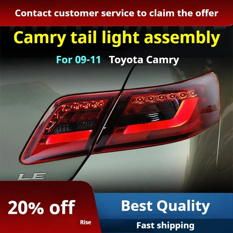 Задние LED-фонари динамический поворотник для Toyota Camry (2007-2011), комплект, комплект, FT Carlight Carlight — фото 2