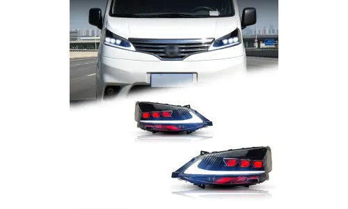 Фары передние LED с ходовыми огнями для Nissan NV200 (2010-2018), комплект, комплект, FT Carlight Carlight — фото 1