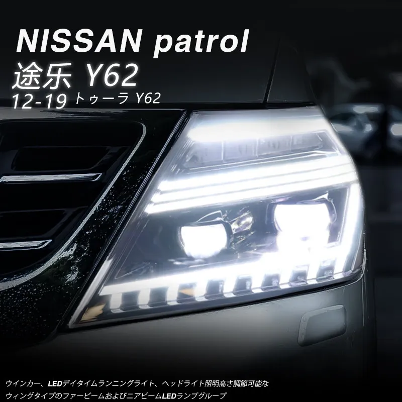 Фары передние LED с ходовыми огнями для Nissan Patrol Y62 (2012-2019), комплект, FT Carlight — фото 4