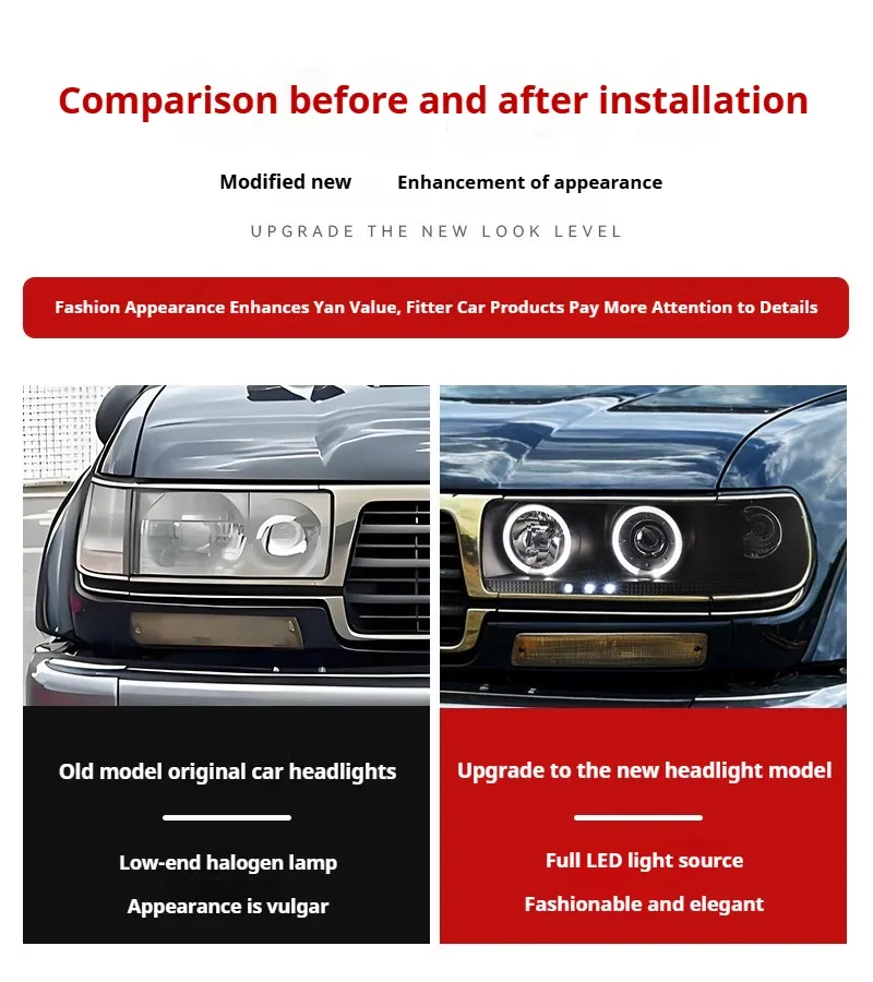 Фары передние LED с ходовыми огнями для Toyota Land Cruiser FJ80 (1997-2007), комплект, комплект, FT Carlight Carlight — фото 7