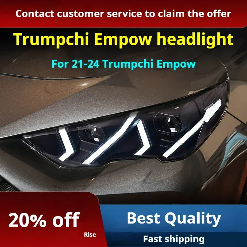 Фары передние LED с ходовыми огнями для Trumpchi Empow (2021-2024), комплект, комплект, FT Carlight Carlight — фото 2