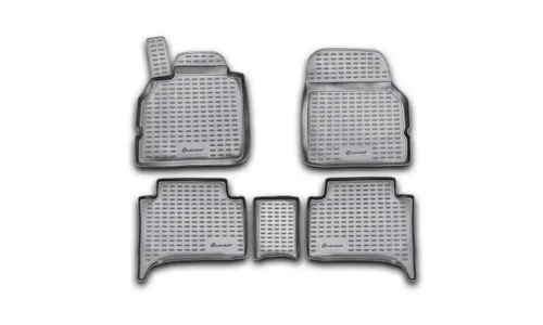 Коврики в салон подходит для RENAULT Scenic (II, IIp) 2003-2009, 5 шт. (полиуретан, бежевые) / Рено Сценик — фото 1