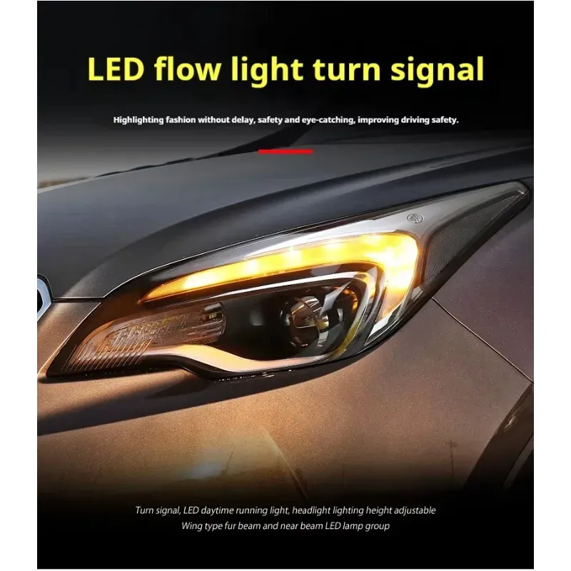 Фары передние LED с ходовыми огнями для Buick Envision (2014-2019), комплект, комплект, FT Carlight Carlight — фото 4