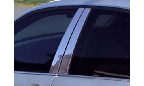 Нержавеющие хромированные стойки 4шт. QAA Дверная отделка для BMW 3-Series 4DR 06-12 — фото 1