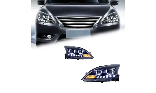 Фары передние LED с ходовыми огнями для Nissan Sylphy/Sentra (2012-2015), комплект, комплект, FT Carlight Carlight — фото 1