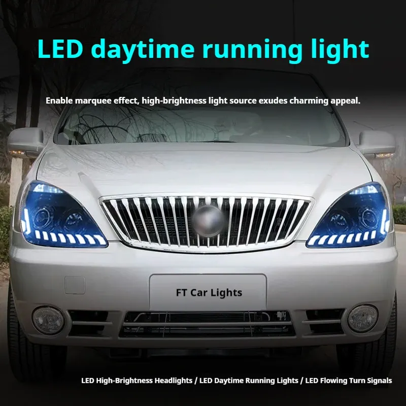 Фары передние LED с ходовыми огнями для Buick GL8 (2005-2015), комплект, комплект, FT Carlight Carlight — фото 5
