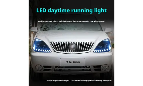 Фары передние LED с ходовыми огнями для Buick GL8 (2005-2015), комплект, комплект, FT Carlight Carlight — фото 5