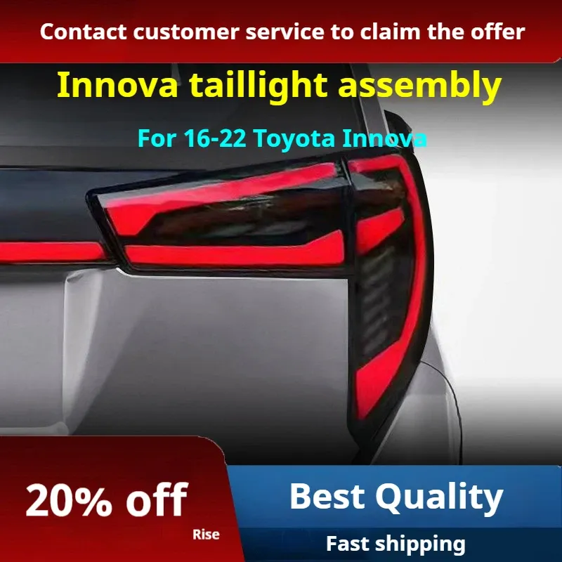 Задние LED-фонари динамический поворотник сквозные для Toyota Innova (2016-2022), комплект, комплект, FT Carlight Carlight — фото 2