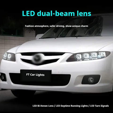 Фары передние LED с ходовыми огнями для Mazda 6 (2003-2015), комплект, комплект, FT Carlight Carlight — фото 4