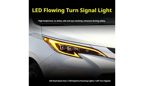 Фары передние LED с ходовыми огнями для Toyota Sienna Granvia (2021-2025), комплект, комплект, FT Carlight Carlight — фото 3