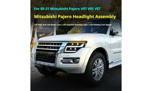 Фары передние LED с ходовыми огнями для Mitsubishi Pajero V97 (2005-2021), комплект, комплект, FT Carlight Carlight — фото 5