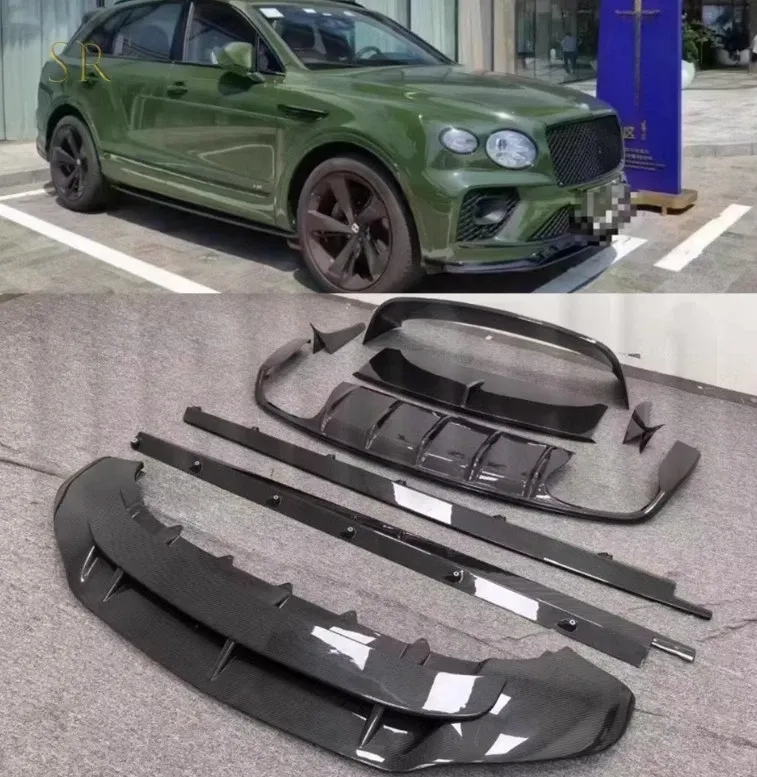 Real Carbon Fiber upgrade V8 S Body Kits Trim Fit For 2021-2025 Bentley Bentayga — фото 1