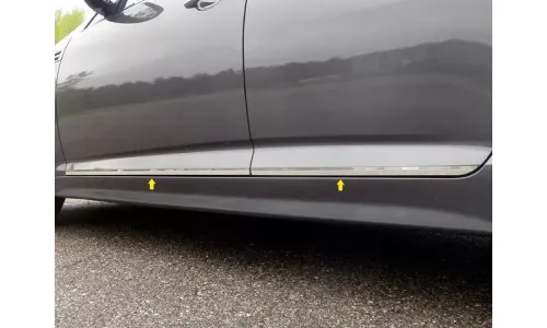 KIA OPTIMA 2011-2015 ПОЛИРОВАННАЯ НЕРЖАВЕЮЩАЯ ХРОМИРОВАННАЯ ДВЕРНАЯ КАЧАЮЩАЯСЯ ПАНЕЛЬ ОТДЕЛКА 4 ШТ — фото 1
