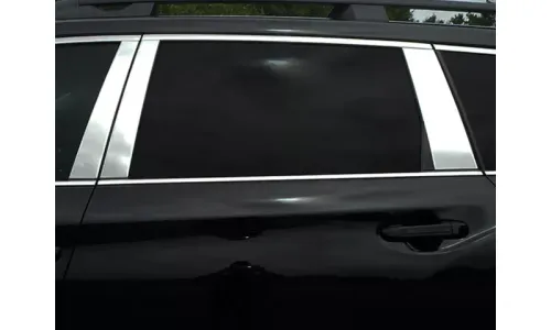 Накладки на стойки дверей из нержавеющей стали 6 шт отделка окон QAA для Subaru Ascent 2019-2020 — фото 1