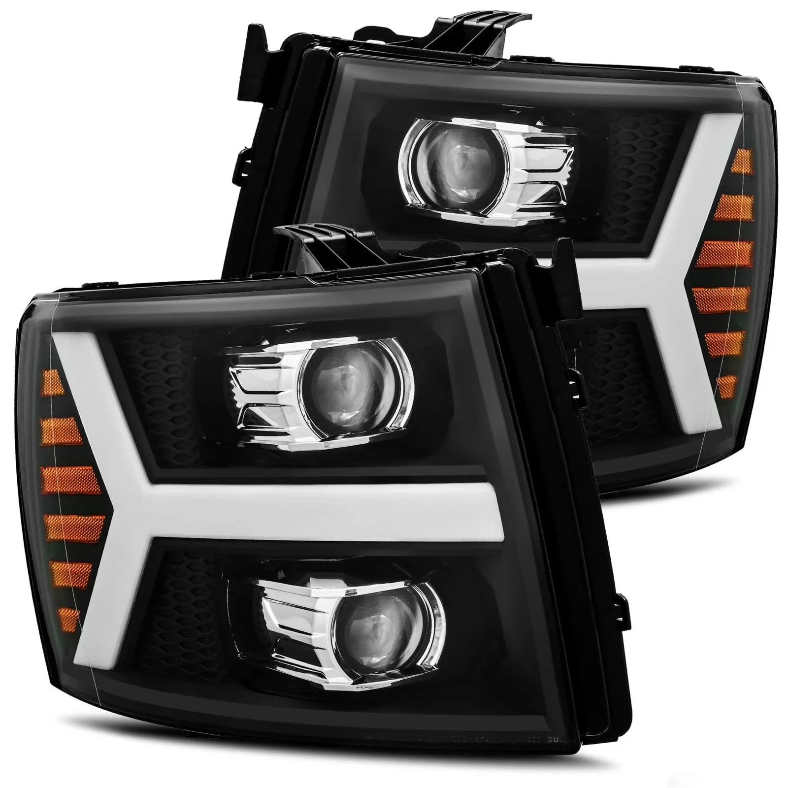 Фары проекторные PRO Series для Chevy Silverado 2007–2013, AlphaRex — фото 3