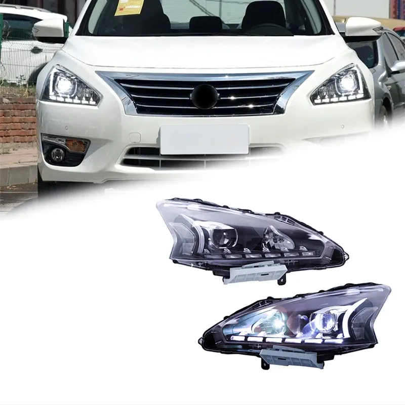 Фары передние LED с ходовыми огнями для Nissan Teana/Altima (2013-2015), комплект, комплект, FT Carlight Carlight — фото 1