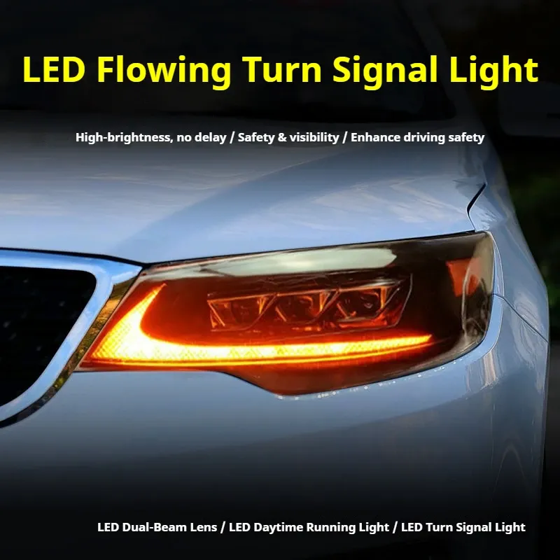 Фары передние LED с ходовыми огнями для Kia Forte (2014-2016), комплект, комплект, FT Carlight Carlight — фото 3